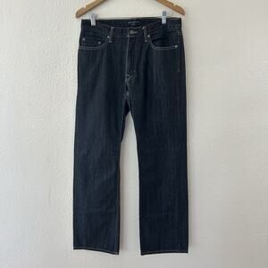 Banana Republic Men's Denim Black Relaxed Straight Leg Jeans Size 32x34